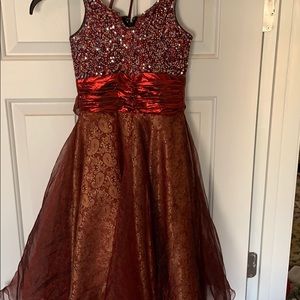Gorgeous red dress with sequins never worn